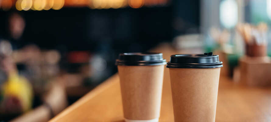 Start dagens oplevelser med Coffee-to-go . Opholdet inkluderer 2 stk. hver dag!