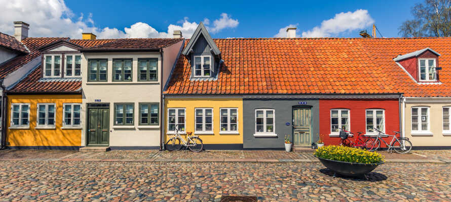 Kør ind til Odense og besøg f.eks. H.C. Andersens Hus, Eventyrhaven eller en af byens mange andre natur- og kulturperler.