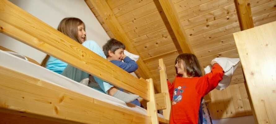 Det er muligt at opgradere til et familieværelse hvis I har børn med på ferien