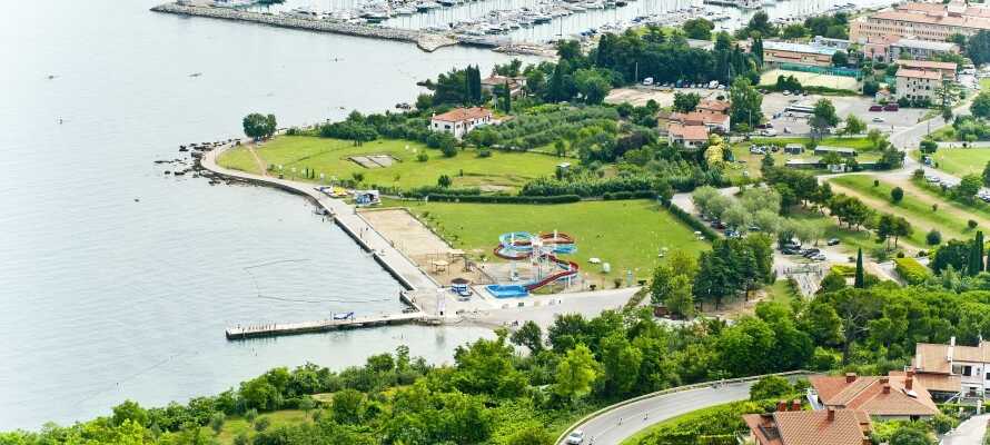 San Simon Resort har en fin beliggenhed nær den flotte slovenske kyst.