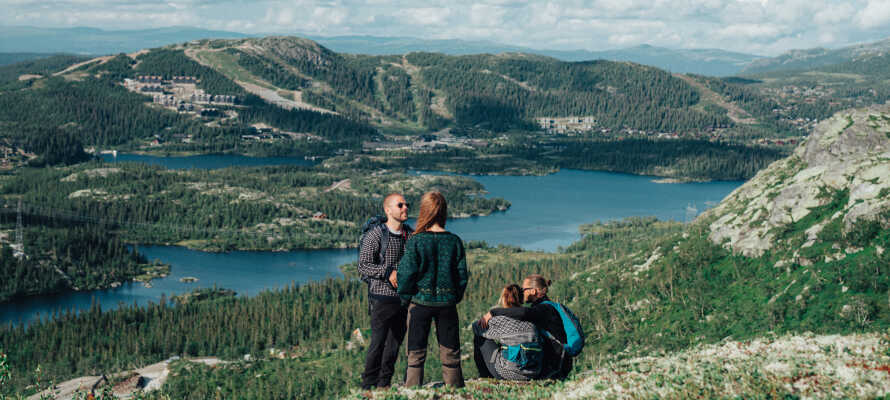 Hotellet ligger ved foden af Telemarks højeste fjeldtop, hvor I kan nyde en uforglemmelig udsigt over 1/6 af Norge!