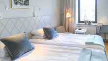 Et eksempel på et af hotellets dobbeltværelser med mulighed for at bestille en ekstra seng.