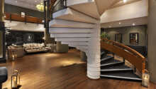 Den rare belysning og den smukke indretning bidrager til hotellets rolige og behagelige atmosfære