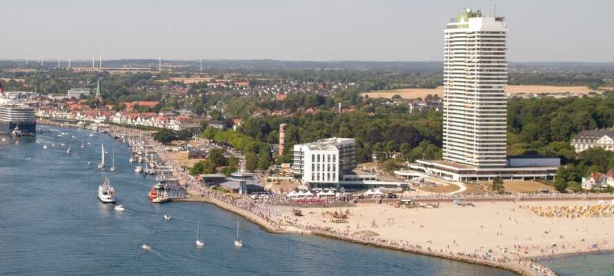 Maritim Strandhotel Travemünde har en suveræn beliggenhed direkte ved østersøkysten, bare få skridt fra stranden