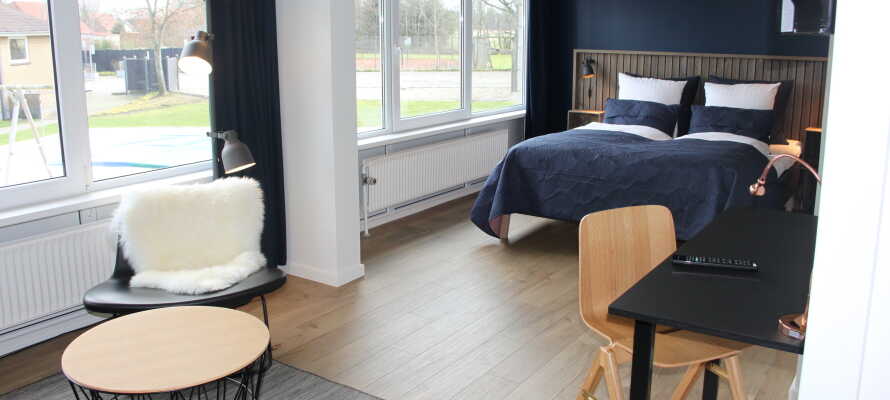 Filskov Kro har flotte lyse standard dobbeltværelser og store skønne suiter