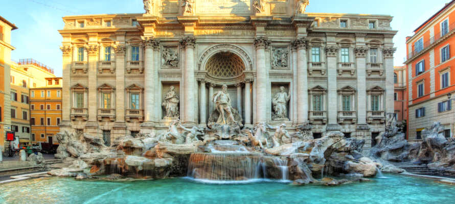 Trevi-fontænen er en af de mest fotograferede seværdigheder i Rom.