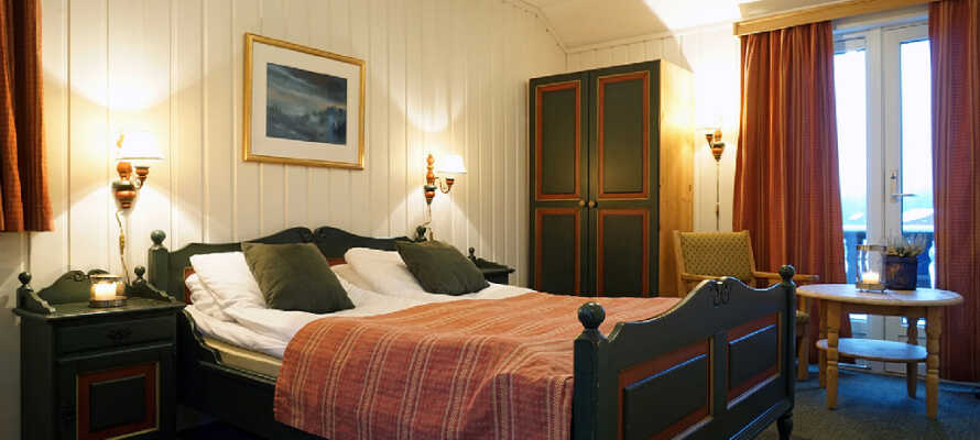 Hotellet er indrettet i traditionel stil med mange fine detaljer, som giver en helt special atmosfære.