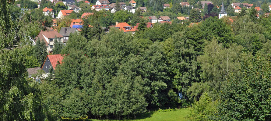 Hotellet ligger i den charmerende by, Bad Sachsa, omgivet af Harzens herlige naturomgivelser med bjerge, dale og skove.