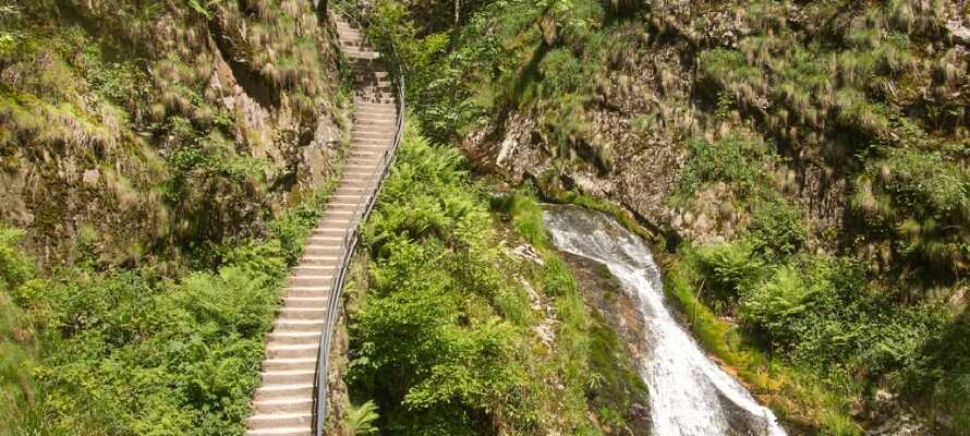 Ved Oppenau i Schwarzwald finder I de smukke Wasserfälle Allerheiligen , som lå skjult helt op til det 19. århundrede.