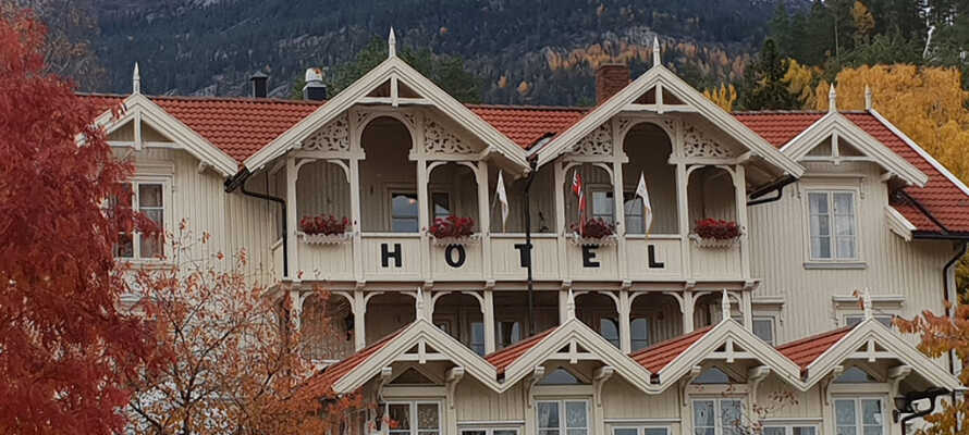 Hotellet ligger i en historisk bygning med masser af stemning.