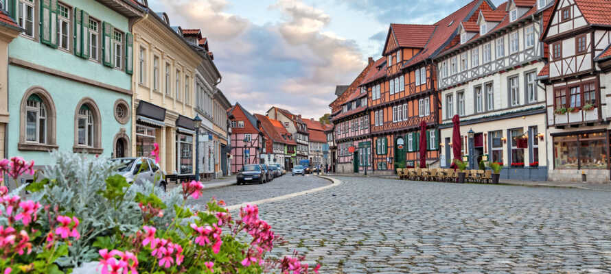 Besøg UNESCO-byen Quedlinburg og slap af i skønne omgivelser på hotellet.