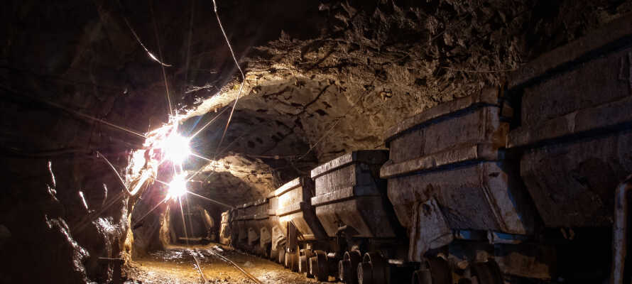 Rammelsberg Minen ligger få km fra hotellet og her kan I tage med på en af de guidede ture ned i minen