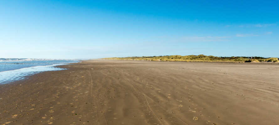 Stranden ved Vesterhavet indbyder til lange gåture i den friske nordsøluft.