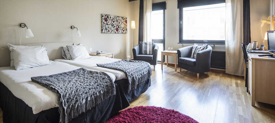 Det er muligt at booke dobbeltværelserne med en eller to ekstra senge, perfekt for ferier med tre eller fire personer.