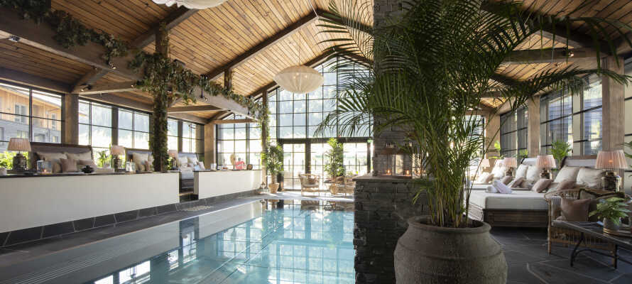 Slap af i hotellets unikke Pool Club på hele 1.000 m² med swimmingpools, bar, pejsestue, spil og meget andet.