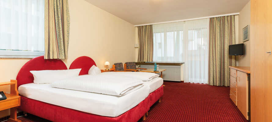 Hotellets værelser tilbyder komfortable og hyggelige rammer under opholdet i Bad Wörishofen.