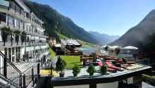 Från hotellet har ni en fantastisk utsikt över Alperna