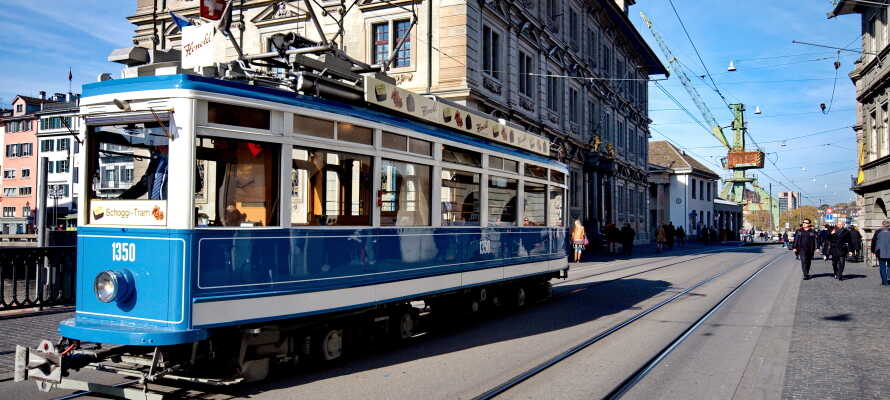Hotellet er et perfekt udgangspunkt for opdagelsesture i Zürich eller udflugter i bjergene.