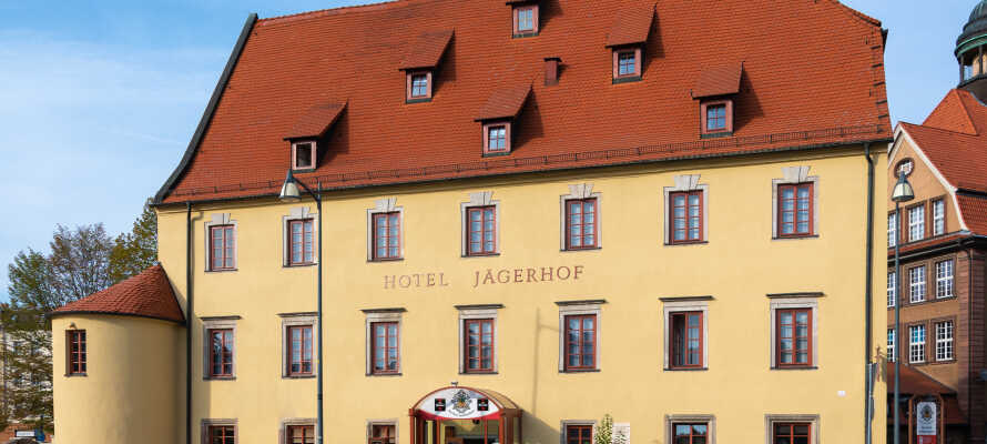 Det hyggelige, familiedrevne Hotel Jägerhof har til huse i en næsten 600 år gammel bygning.