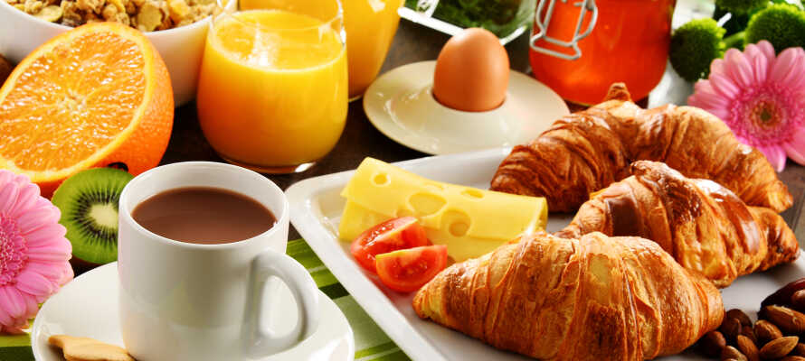 Efter en god nats søvn kan du starte dagen med en dejlig morgenmad.