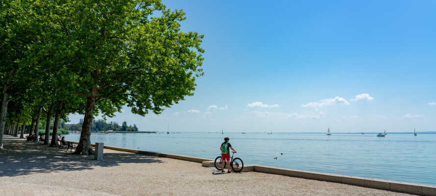 Balatonsøen kan nemt udforskes på cykel.